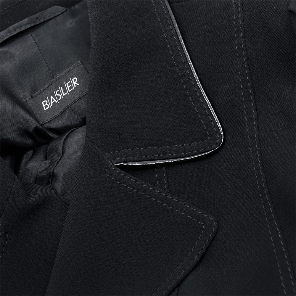 BASLER Black Jacket with Patent Leather Trim - Picture 10 of 13